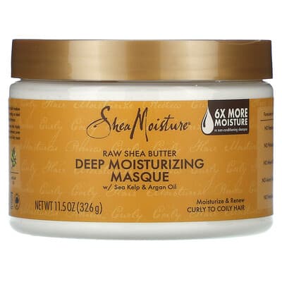 Raw Shea Butter, Глубоко увлажняющая маска с морскими водорослями и маслом арганы, 11.5 oz (326 g)