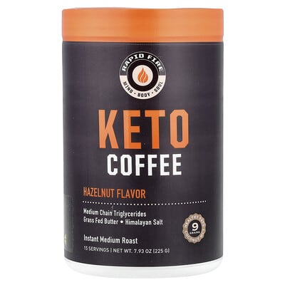 Растворимый кофе Keto Coffee, смесь фундука, средняя обжарка, 7.93 oz (225 g)