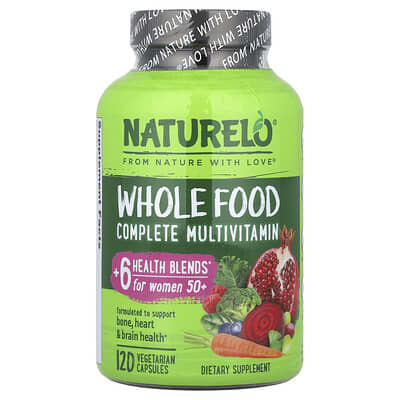 NATURELO комплексные мультивитамины для женщин 50+, 120 вегетарианских капсул
