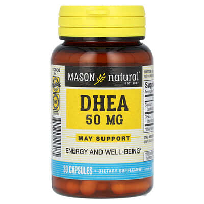 DHEA, 50 mg, 30 Capsules