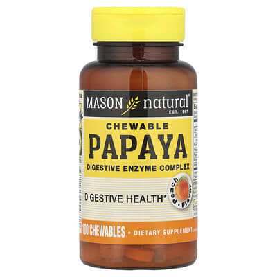 Chewable Papaya, Digestive Enzyme Complex, Peach , 100 Chewables