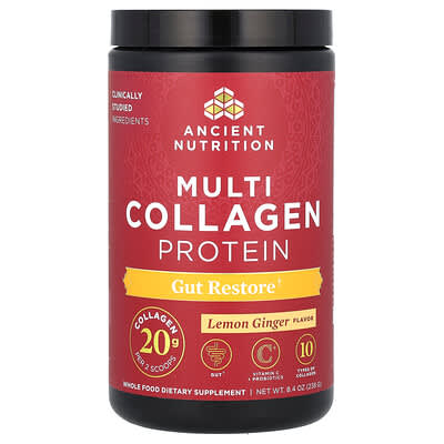 Multi Collagen Protein, лимон-имбирь, 8.4 oz (238 g)