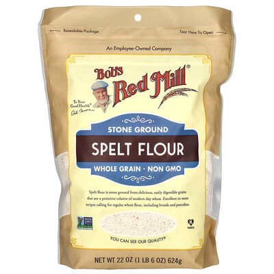 Spelt Flour, Whole Grain, 22 oz (624 g)
