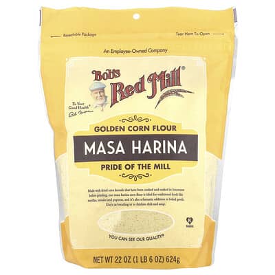 Golden Corn Flour, Masa Harina, 22 oz (624 g)