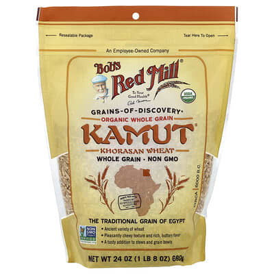 Органический Kamut®, цельное зерно, 24 oz (680 g)