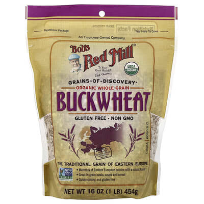 Organic Buckwheat, Whole Grain, 16 oz (454 g)