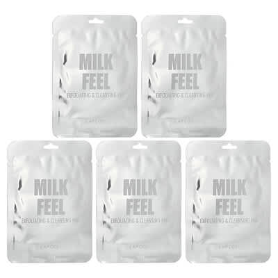 Milk Feel, Exfoliating & Cleansing Pad, 5 Pads, 0.24 oz (7 g) Each
