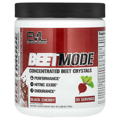EVLution Nutrition BeetMode Концентрированные кристаллы свеклы, черная вишня, 6.88 oz (195 g)
