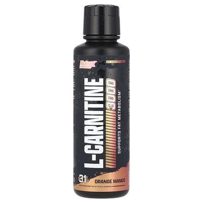 L-Carnitine 3000, апельсин-манго, 15.72 fl oz (465 ml)