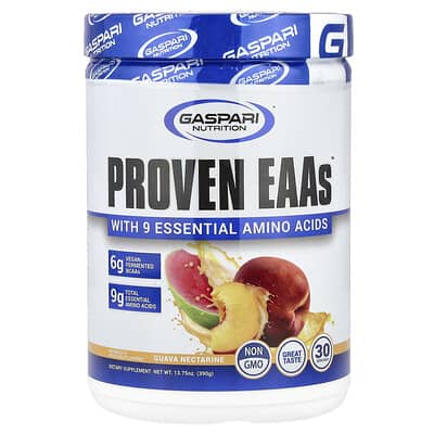 Gaspari Nutrition Proven EAAs™ с 9 незаменимыми аминокислотами, Гуава-Нектарин, 390 g