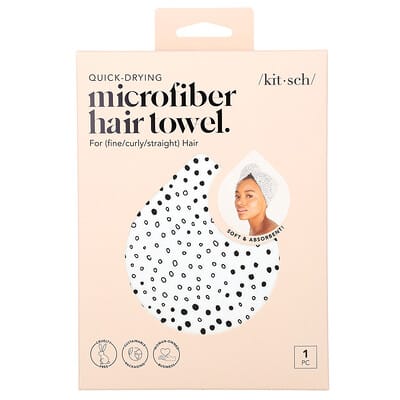Быстросохнущее микрофибровое полотенце для волос, Micro Dot, 1 шт.