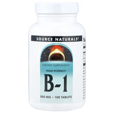 Vitamin B-1, High Potency , 500 mg, 100 Tablets