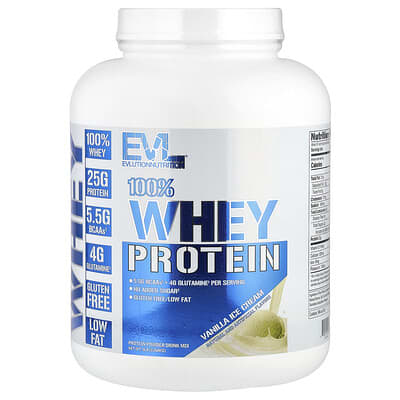 100% Whey Protein, Vanilla Ice Cream, 5 lb (2,268 kg)