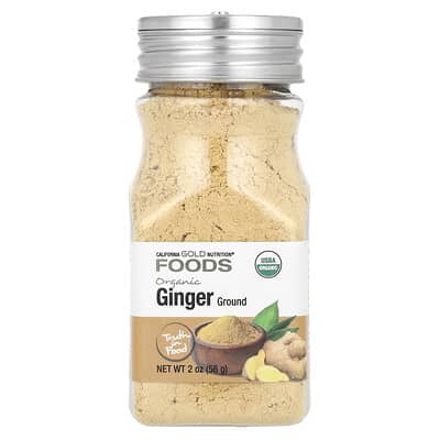Имбирь органический, молотый, 2 oz (56 g)