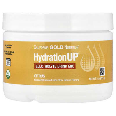 Электролитный напиток HydrationUP® с кальцием, калием, витаминами C и E, Citrus, 8 oz (227 g)