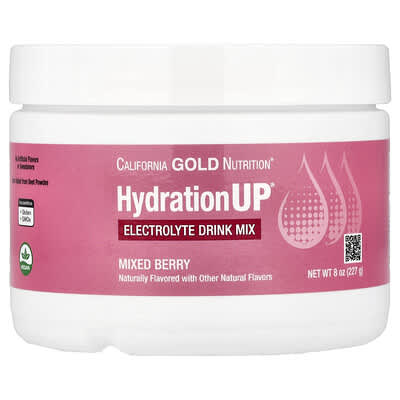 Электролитный напиток HydrationUP® с кальцием, калием, витаминами C и E, Mixed Berry, 8 oz (227 g)