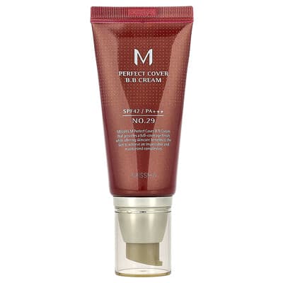 BB-крем Missha M Perfect Cover, SPF 42 PA+++, № 29 Caramel Beige, 1.69 fl oz (50 ml)