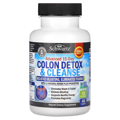 Advanced 15-Day Colon Detox & Cleanse, 45 капсул