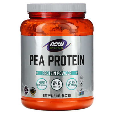 Спортивный гороховый протеин, чистый без вкуса, 2 lbs (907 g)