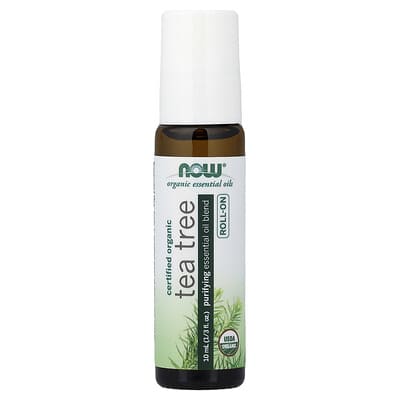 органическое эфирное масло, роллер Tea Tree, 1/3 fl oz (10 ml)