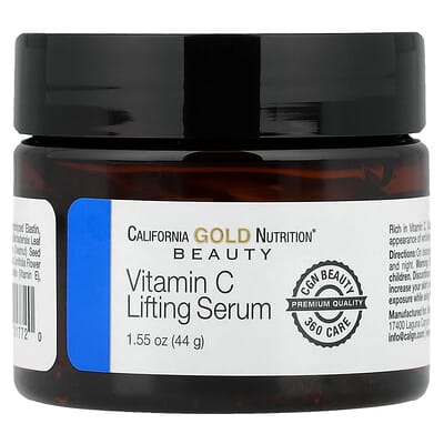 Сыворотка с витамином C, осветляющий гель-сыворотка, 1.55 oz (44 g)