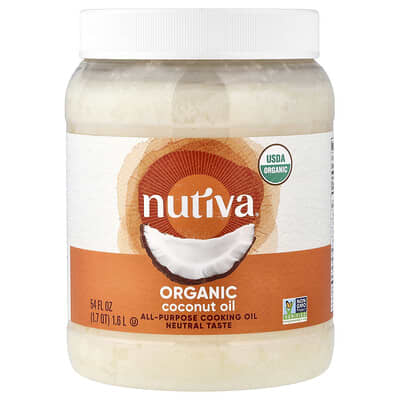 Органическое универсальное кулинарное масло Nutiva, кокосовое масло, 54 fl oz (1.6 l)