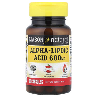 Альфа-липоевая кислота, 600 mg, 30 капсул