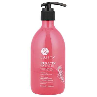 Кондиционер с кератином для поврежденных и сухих волос, 16.9 fl oz (500 ml)