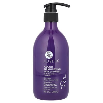Фиолетовый шампунь для яркого цвета, для светлых и седых волос, 16.9 fl oz (500 ml)
