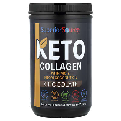 Коллаген Superior Source Keto с MCT, шоколад, 397 g
