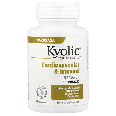 Aged Garlic Extract™, Cardiovascular & Immune, Reserve Formula 200, 60 Capsules (600 mg per Capsule)