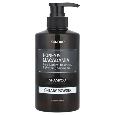 Шампунь Kundal Мед и макадамия, присыпка для малышей, 16.9 fl oz (500 ml)