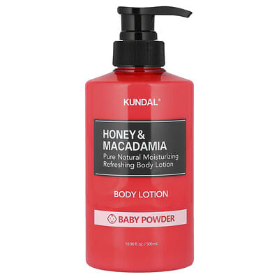 Honey & Macadamia, Body Lotion, Baby Powder, 16.9 fl oz (500 ml)