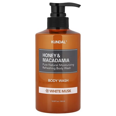 Body Wash, White Musk, Honey & Macadamia, 16.9 fl oz (500 ml)
