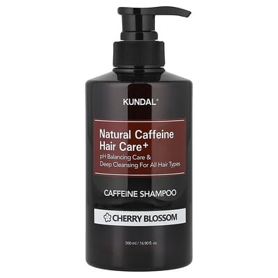 Natural Caffeine Hair Care+ Shampoo, For All Hair Types, Cherry Blossom , 16.9 fl oz (500 ml)
