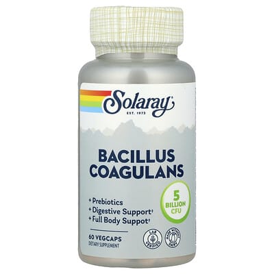 Bacillus Coagulans, 60 вегетарианских капсул
