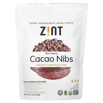 Raw Organic Cacao Nibs, 16 oz (454 g)