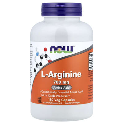 L-Arginine, 700 mg, 180 веганских капсул