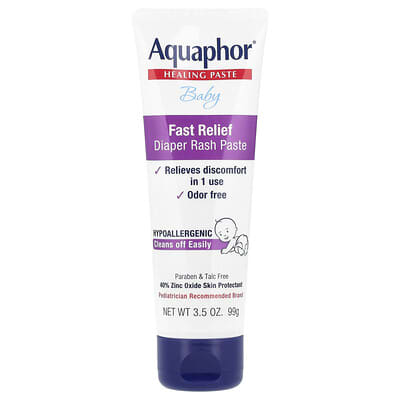 Aquaphor паста от опрелостей для малышей, быстрое облегчение, 3.5 oz (99 g)