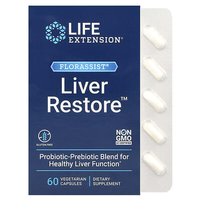 FLORASSIST Liver Restore, 60 вегетарианских капсул