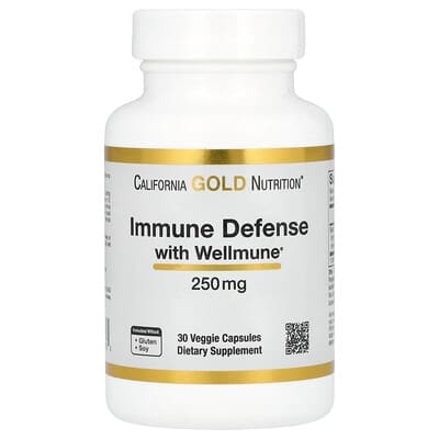 Immune Defense с Wellmune®, Beta-Glucan, 250 mg, 30 вегетарианских капсул