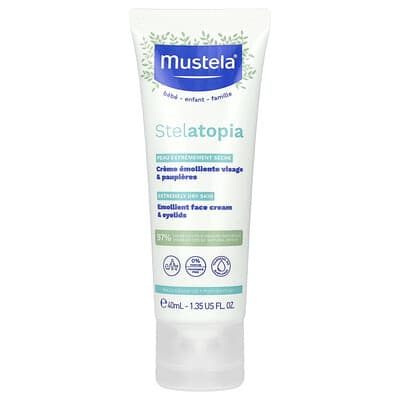 Stelatopia Emollient Face Cream & Eyelids, Extremely Dry Skin, Fragrance Free, 1.35 fl oz (40 ml)