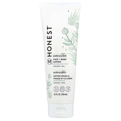 Sensitive, Face + Body Lotion, Fragrance Free, 8.5 fl oz (250 ml)