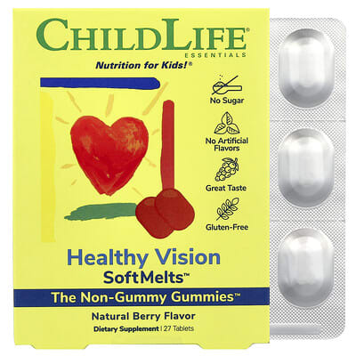 Healthy Vision SoftMelts™, натуральный ягодный вкус, 27 таблеток