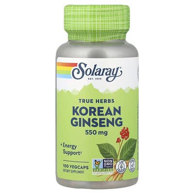 True Herbs, Korean Ginseng, 550 mg, 100 VegCaps корейский женьшень