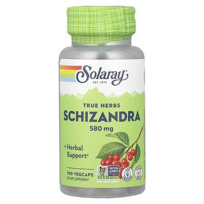 True Herbs, Schizandra, 580 mg, 100 вегетарианских капсул