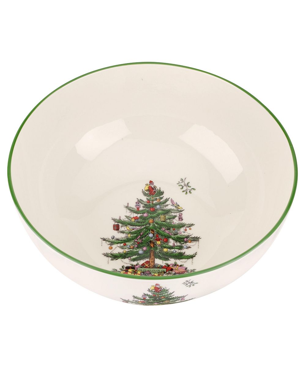 Spode, большая круглая миска с рождественской елкой