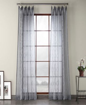 Тюль Half Price Drapes Vega Striped Patterned Faux Linen Sheer