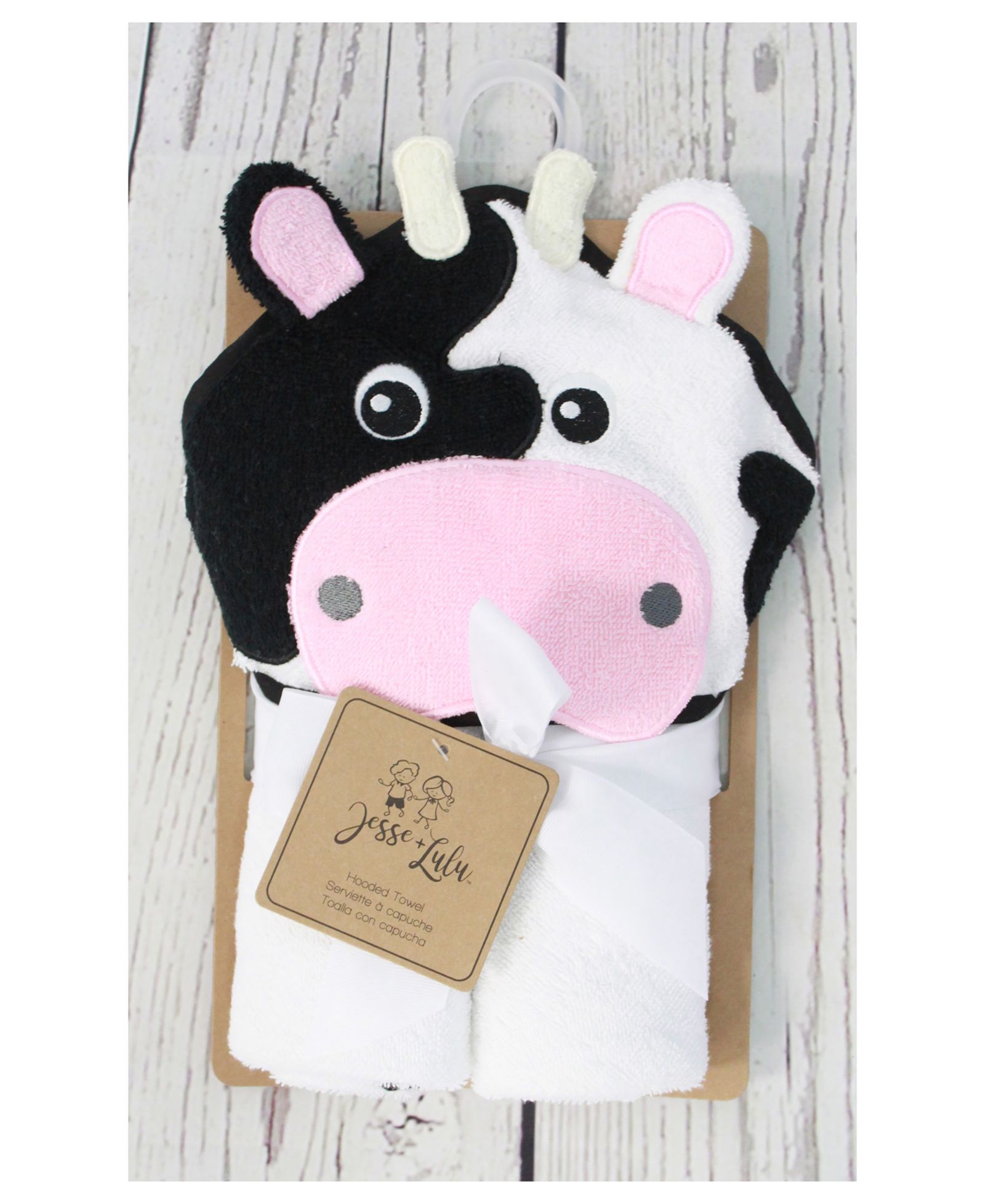 Детское полотенце с капюшоном 3 Stories Trading Jesse Lulu Infant, Cow