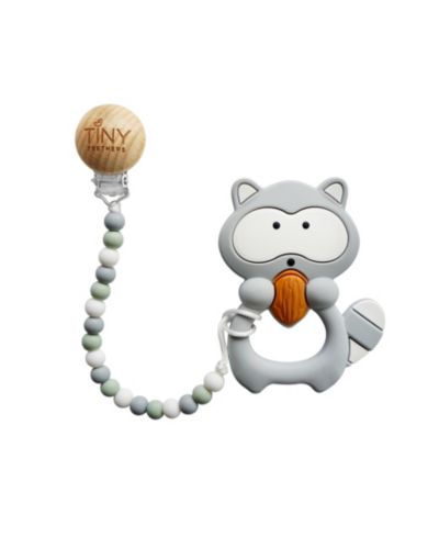 Детский силиконовый держатель для пустышки Tiny Teethers Designs Raccoon